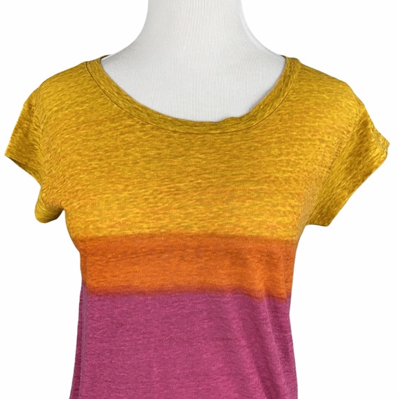 GAP Pink & Yellow Ombré Casual Tee - Picture 2 of 13